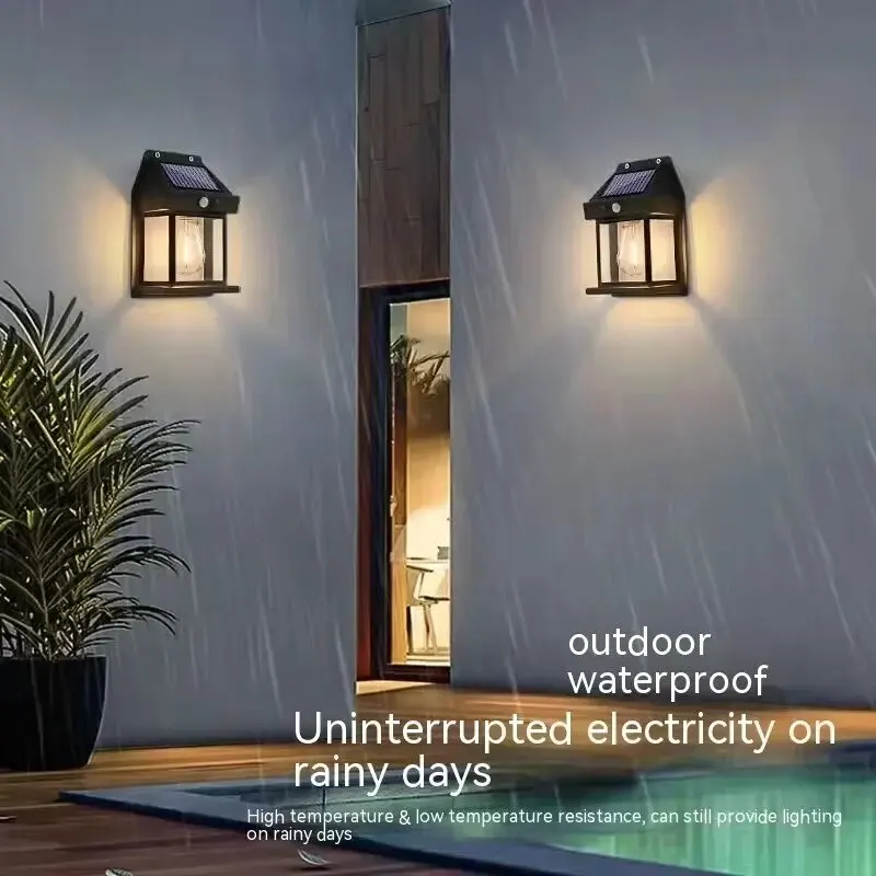 Powerful Solar Wall Light Outdoor Waterproof LED Lamp House Garden Fence Decoration Light Sensor Solar Energy Wall Lantern LED - Local Store Product Gallery Image